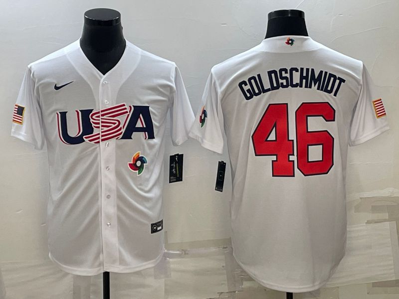 Men 2023 World Cub USA #46 Goldschmidt White Nike MLB Jersey11->more jerseys->MLB Jersey